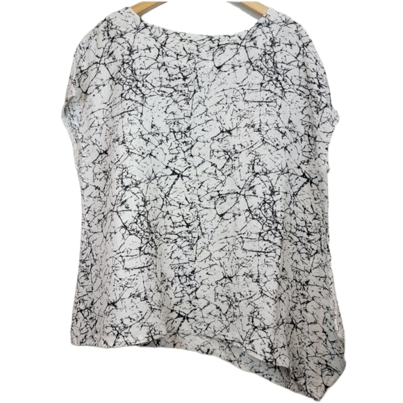 bryn Walker Tops - Bryn Walker 100% Linen Ivy Top Blouse Asymmetrical Sz M Lagenlook Wearable Art